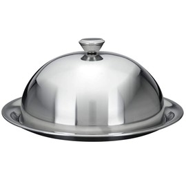 Koopmann International Food Bell with Plate – Diameter 24 cm – Plate Bell – Cheese Dome – Serving Bell – Serving Plate – Serving Cover