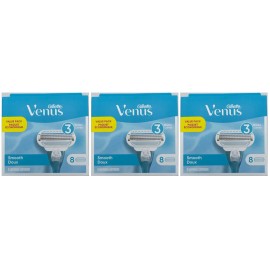 Gillette Venus Women's Smooth Value Pack 3 Blades, 24 Cartridges