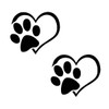 Dog Paw Print with Heart Decal Vinyl Sticker Funny Sticker