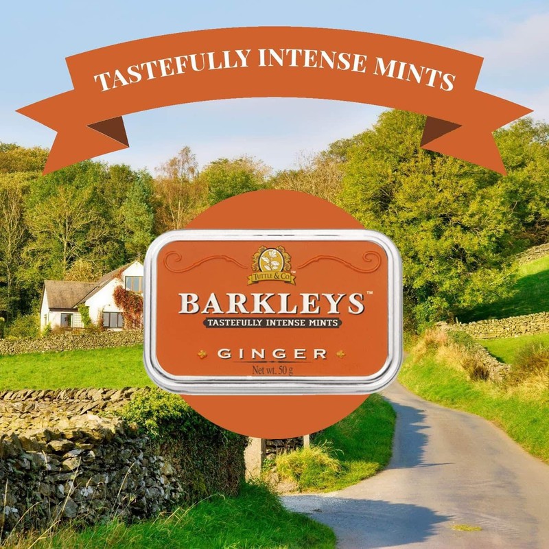 Barkleys Ginger Breath Mints - Strong Ginger Flavor Cool Mint