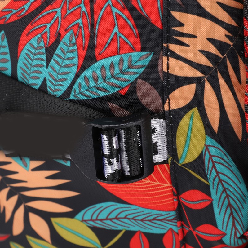 Printed Backpack Polyester Large Capacity Multifunctional Outdoor Leisure Travel BagRed