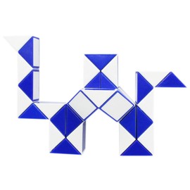 Mipartebo Magic Snake Cube Twist Puzzle 36 Wedges Large Size Twist Fidget Snake Toys Gift Party Favors Game Goodie Bag Fillers Christmas Stocking Stuffers for Kids Adults Teens Blue