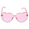 Maxdot Heart Shape Sunglasses Rimless Transparent Heart Glasses Party Favors