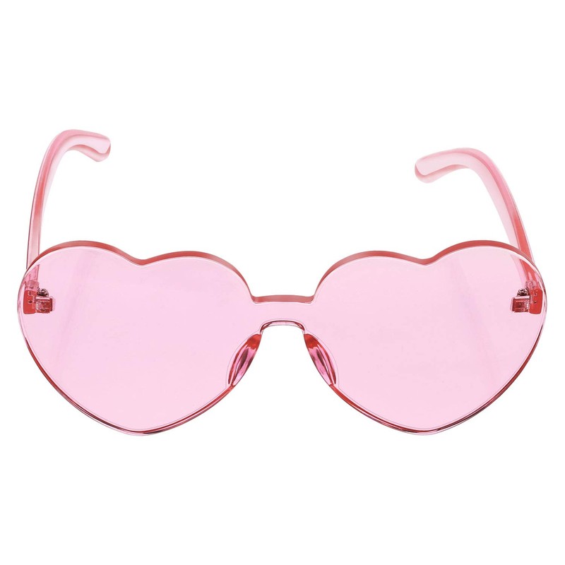 Maxdot Heart Shape Sunglasses Rimless Transparent Heart Glasses Party Favors