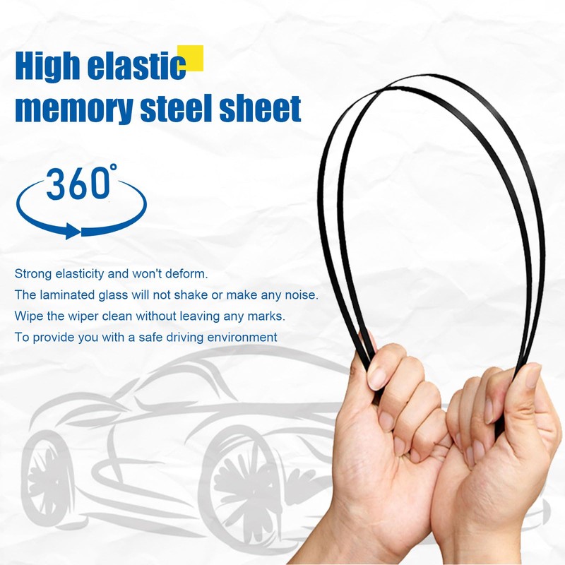 HRSNO 24"+18" Windshield Wipers With 14" Rear Wiper Blade Sets