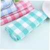 Baluue 8pcs Microfibre Dish Towels Plaid Pattern Cleaning Cloths Cotton