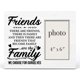 Zauly Friends Gift Wood Picture Frame, Friendship Gifts for Women Men Friends, Best Friends Picture Frames, 4 x 6 Inch Photo