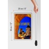 Tin Sign with Retro Carcassonne France Medieval Travel Design 20