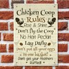 RED OCEAN Chicken Coop Rules Funny Chicken Sign For Hen