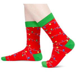HAPPYPOP Christmas Gifts Stocking Socks for Women - Christmas Secret Santa Light Up Socks Xmas Stocking Stuffers for Teen Boys Girls