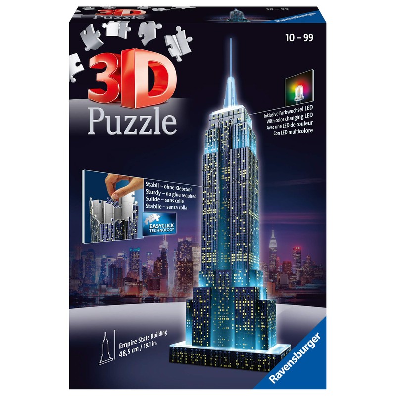 Ravensburger 125791 3D Puzzle Eiffel Tower at Night 216 Pieces