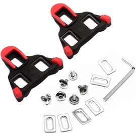 JZUNHN 2pcs Fixed Cleats for Road Bike SPD-SL Pedal, Compatible with Shimano Road Bikes, Red