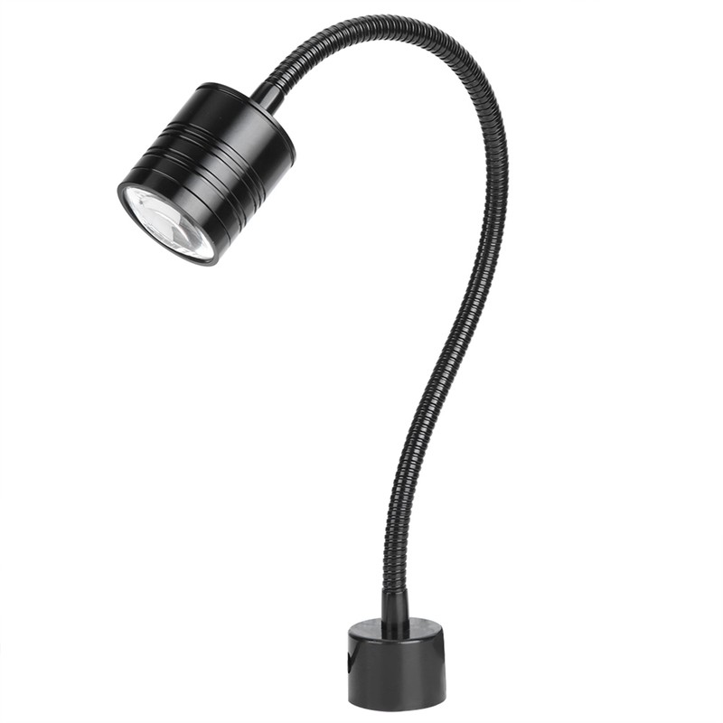 5W Black Goose Neck LED Working Light with Round Magnetic