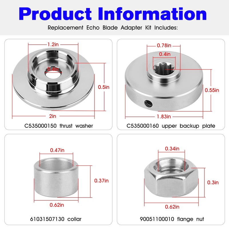 BZTT Brush Cutter Blade Kit Compatible with Echo SRM 225