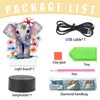 SHEGZHUC Diamond Painting Bedside Lamp Touch Diamond Painting Elephant LED