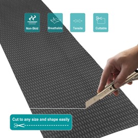 Hjdeck Boat Flooring EVA Foam Boat Decking Marine Carpet Foam Boat Flooring Sheet Self-Adhesive Dark Grey Marine Flooring for Fishing Boat Kayak Yacht RV Swimming Pool Golf Cart 47.2"x16.1"