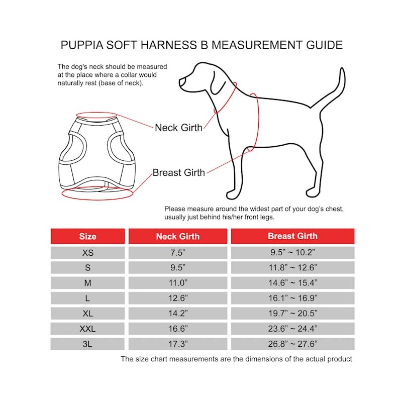 PUPPIA International Harness Soft B Vest, Medium, Yellow