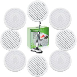 8 Pack Steam Mop Replacement Pads for Shark S8001 S7001 S7201 S7000AMZ S8201 Steam and Scrub Mop Pads Repeatedly Washed for All Floors Cleaning