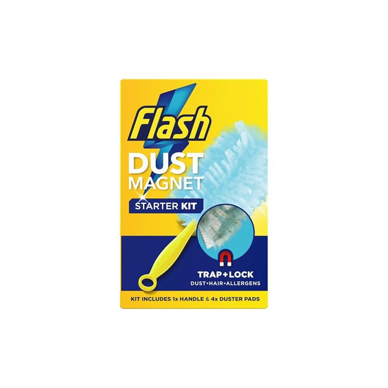 Flash Duster Dust Magnet Starter Kit (1 Handle + 4