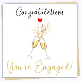 Printperfect - Engagement Cards "Congratulations Your're Engaged" Engagement Cards For Friends Engagement Card For Special Couple
