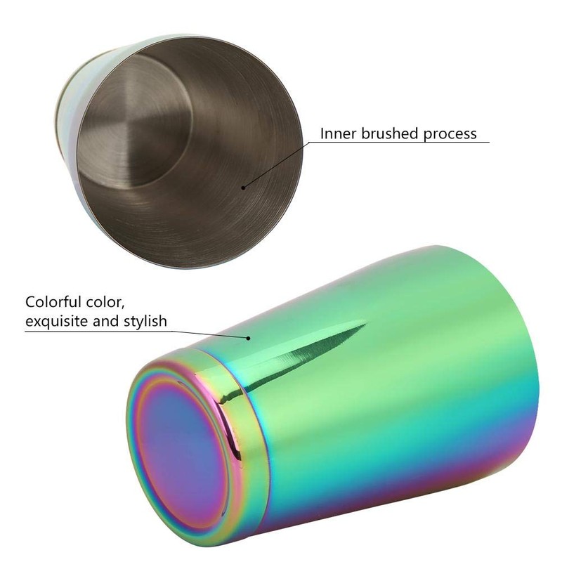Naroote Cocktail Shaker, Stylish Colourful Stainless Steel Boston Cocktail Shaker