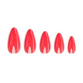 Nail HQ Almond Bright Red Nails (24 Pieces)