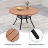 VICLLAX Patio Dining Table for 4, 41.7" Sturdy Round Outdoor