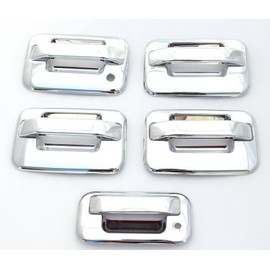 EZ Motoring Chrome Door Handle & Tailgate Covers w/o keypad & w/o PSG Keyhole for 2004-2014 Ford F-150 F150 (4 Doors)