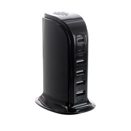 ADURO 6 PORT CHARGING STATION WITH POWER DELIVERY & USB-C *NEW