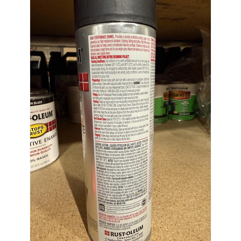 Rust-Oleum Paint Spray Flat Black 15OZ 7578838