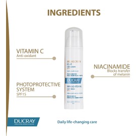 DUCRAY, Melascreen Suero Iluminador Antimanchas, Con Provitamina C y Vitamina PP, Para Piel con Manchas, 40 ml