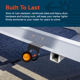 True Mods 2.5" Round Marker Light Mounting Bracket [L Shaped] [3mm Powder Coated Steel] [Ultra Sturdy] [Versatile Mounting] for 2.5" Round Trailer Marker Lights On Truck Trailer RV