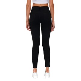 Qazel Vorrlon Women's High Waisted Jeans for Women Ripped Skinny Stretch Distressed Jeans High Rise Butt Lifting Demin Pants Black, Size 6