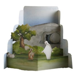 LATTER-DAY LIVING Kate Lee's That I May Know Easter Diorama - 10"x9.5"x7.5" Resurrection Scene Set - Celebrate Jesus' Resurrection with Artful Easter Creche (4 Piece Set)