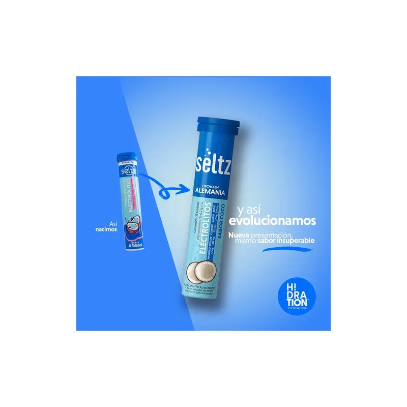 Electrolitos Coco Seltz 3 Pack Tabletas Efervescentes