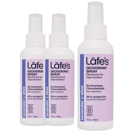 Lafe's Natural Deodorant | 4oz Aluminum Free Natural Deodorant Spray | Lavender & Aloe | 3 Pack