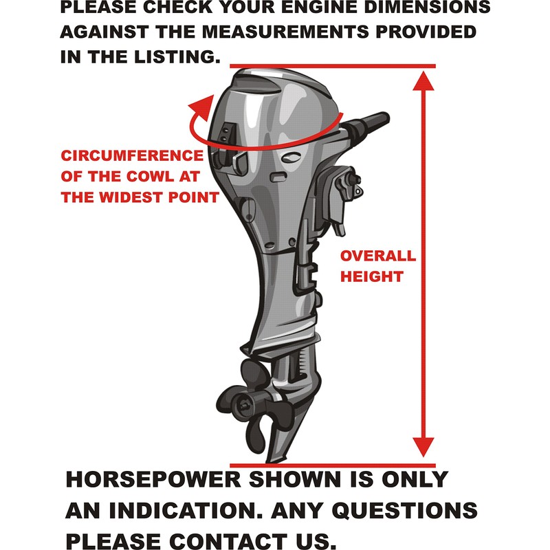 Ducksback Waterproof Full Engine Outboard Cover Suitable For 4-6 HP