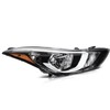 SCITOO LED Headlight Assembly Fit 2014-2016 For Hyundai Elantra Black
