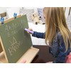 Constructive Playthings 3-Way Wooden Table Top Easel with Chalkboard, White