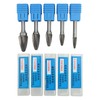 5pcs Carbide Burrs Single Cut Rotary File with 6mm/0.24in Shank