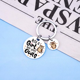 UVIBEW Owl Gifts for Women Owl Keychain Owls Themed Gifts for Women Teen Girls Birthday Christmas Gift Owls Decor Accessories for Animal Lovers Cute Jewelry Charm