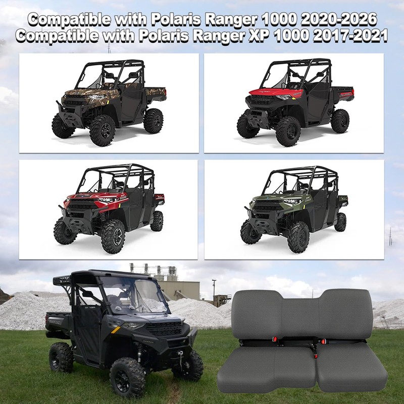 runfider UTV Seat Covers fit for Polaris Ranger 1000 2020