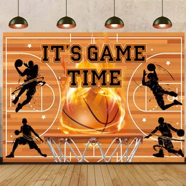 Basketball Birthday Backdrop 7x5ft It's Game Time Basketball Photography Background for Kids Men Boys Sport Theme Birthday Party Decorations Banner