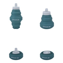 Pocket Jug Portable Bidet: Collapsible & Expandable Silicone Bottle for Discreet Portability | Refreshing Clean for Camping, Outdoors & Travel, Green