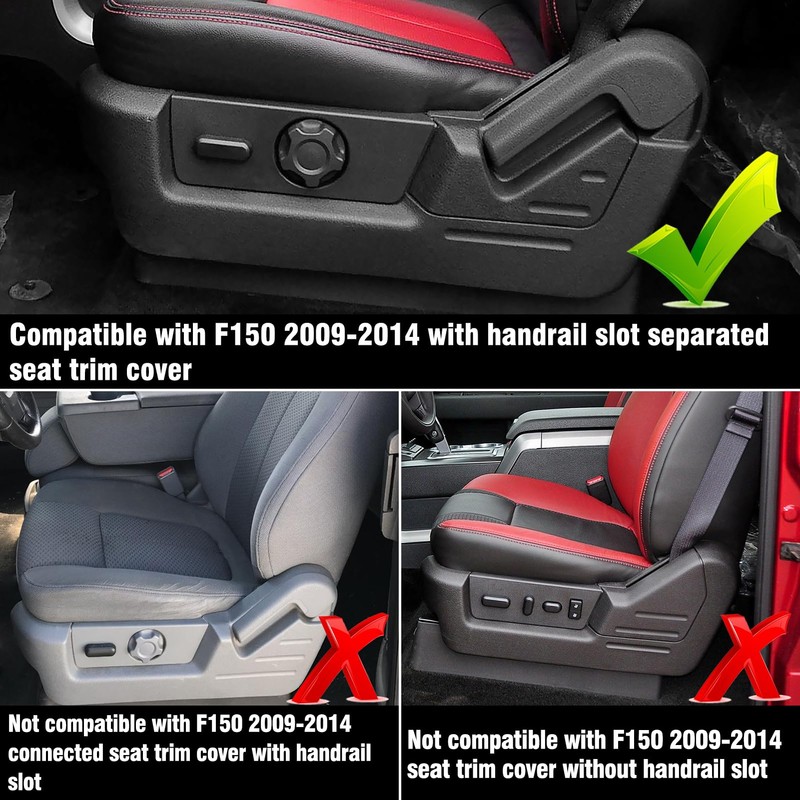 Adzfel 2PCS Compatible with Ford F150 Seat Trim Cover Panel