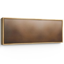 SIGNFORD Large Framed Canvas Print Wall Art Abstract Earthy Gradient Warm Brown Tones Illustrations Modern Art Calm Warm for Living Room, Bedroom, Office - 60"x20"