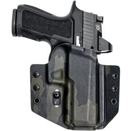 Tulster OWB Contour Holster in Right Hand fits: Sig Sauer P320 Compact/Carry/X-Series 9/40 | Optic Compatible Outside The Waistband Concealed Carry Kydex Holster