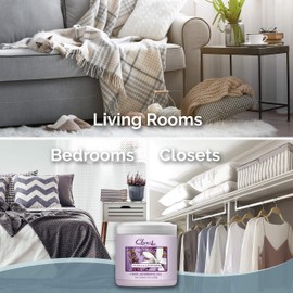 Clear Air Odor Absorber Gel - 15 oz, Pack of 2 - Air Freshener Absorbs and Eliminates Odors in Bathrooms, Cars, Boats, RVs and Pet Areas - Made with Essential Oils - Lavender Vanilla Scent