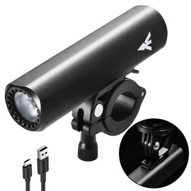LED Bike Lights for Night Riding, 1200 Lumen Bicycle Light, USB Rechargeable Bike Headlight, Bike Front Light, Waterproof Bicycle Headlight(Aluminum)