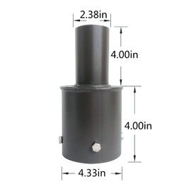 NEW SOONLED 4'' Round Tenon Adaptor for 3.5'' OD Round Pole, Mounting Bracket Accessories for Outdoor Shoebox Lighting, Street Light, Parking Lot Light with Slip Fitter Mount (2 3/8inch)